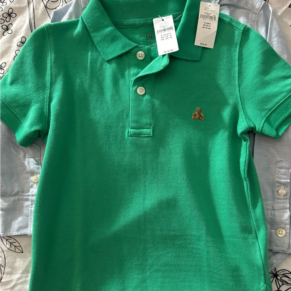 GAP Vibrant Green Kids Polo Shirt